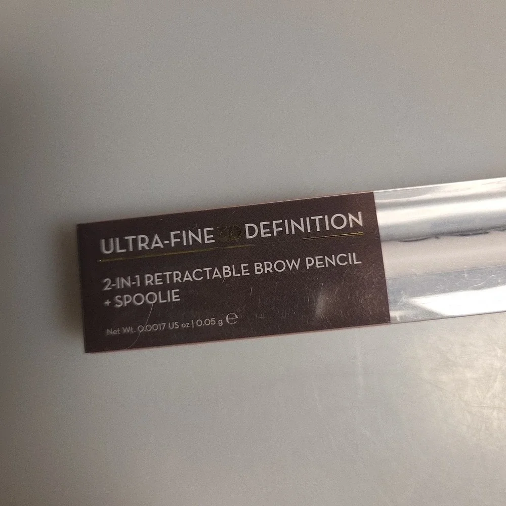 The Crème Shop 2-in-1 Retractable Micro Ultra‎ Fine Brow Pencil+Spoolie, Granite
